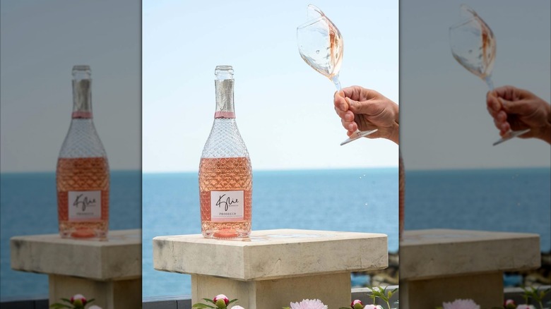 Bottle of Kylie Minogue Prosecco Rosé
