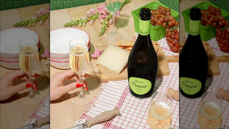 Bottle of Riondo at a picnic