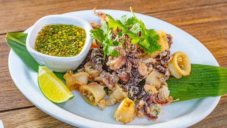 A squid dish from Rickshaw