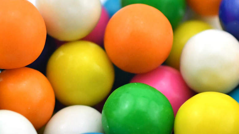 Assorted colors of Dubble Bubble gumballs