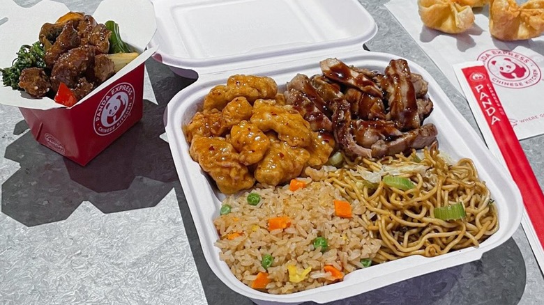 Panda Express bigger plate with split sides