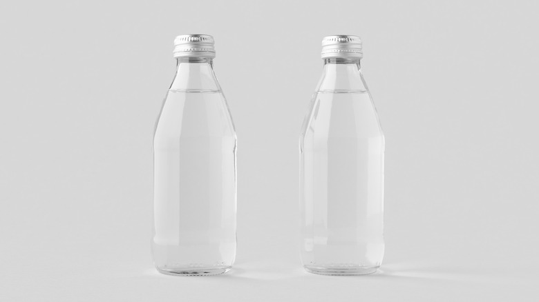 Club soda in bottles