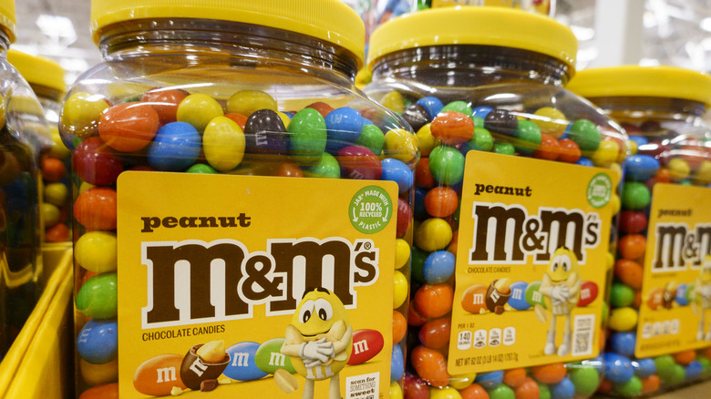 Costco peanut M&M containers