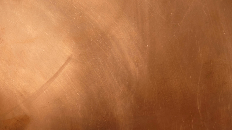 Shiny coper surface