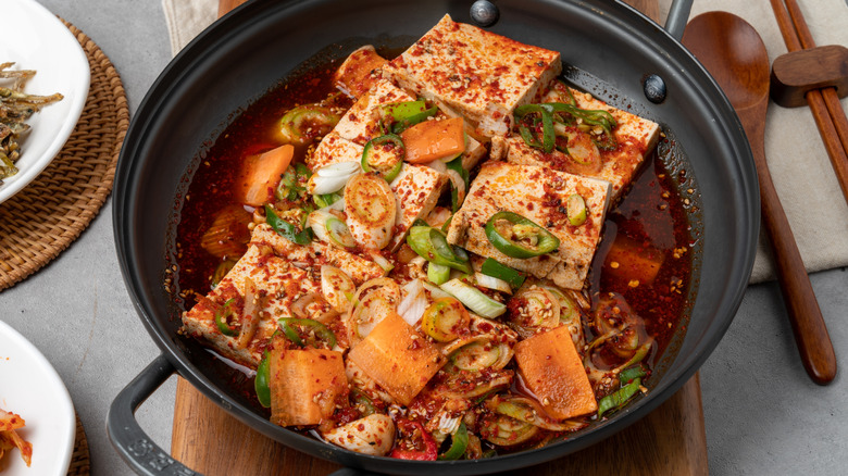 Flavorful korean tofu dish with sauce