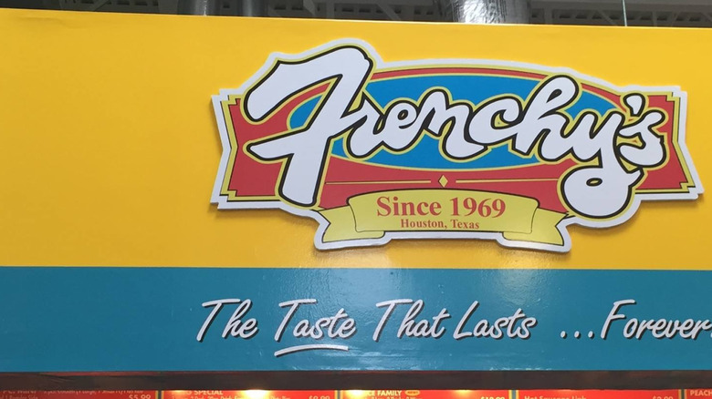 Frenchy's chicken sign and menu