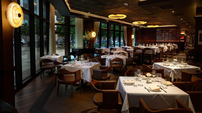 The internal layout of Georgia James restaurant in Houston, Texas