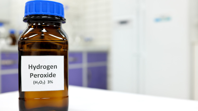 Selective focus of hydrogen peroxide in a brown bottle