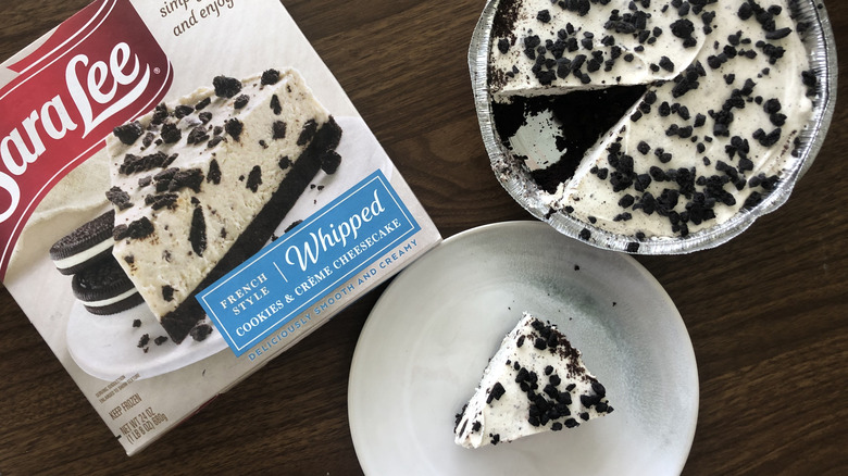 Sara Lee whipped French style cookies & creme cheesecake