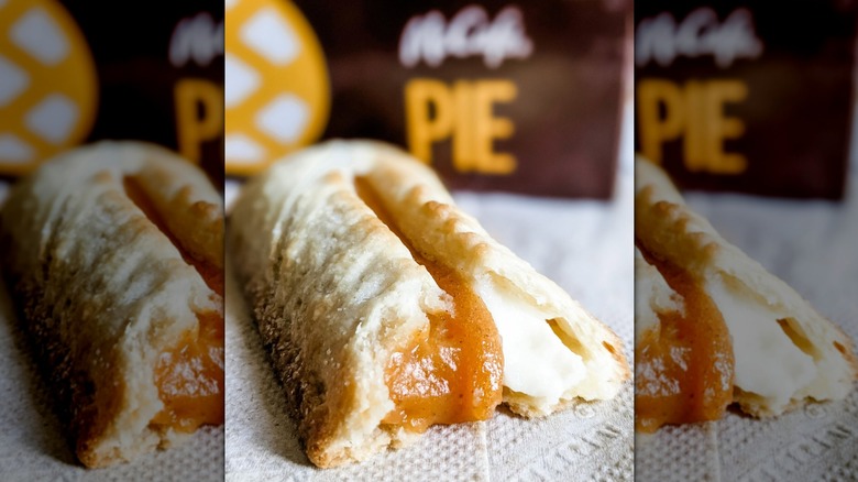 McDonald's Pumpkin and Creme Pie on white napkin