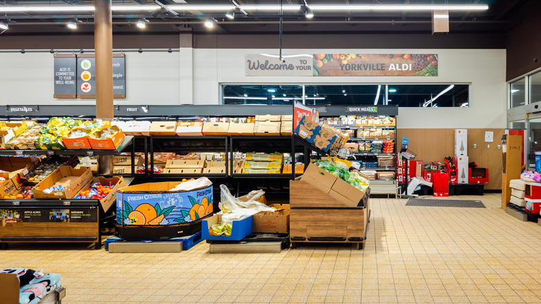 Inside of an Aldi store