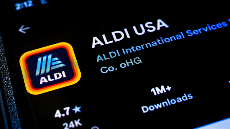 Aldi USA app on phone