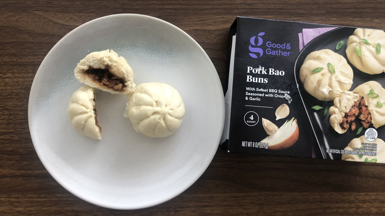 Good & Gather pork bao buns on a plate