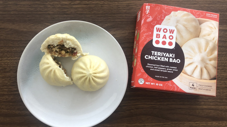 Wow Bao teriyaki chicken bao buns on a plate