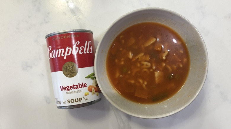 Campbell's condensed vegetable soup in a bowl.