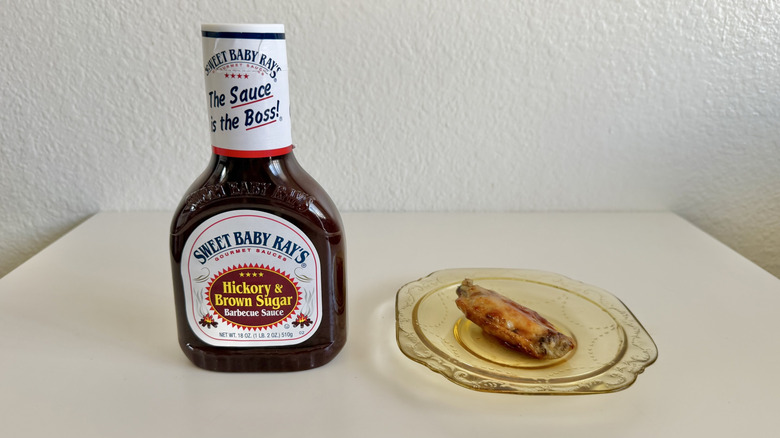 Hickory & Brown Sugar Barbecue bottle with chicken wing