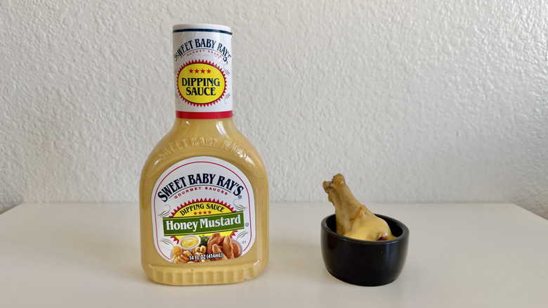 Honey Mustard Dipping Sauce container on a table