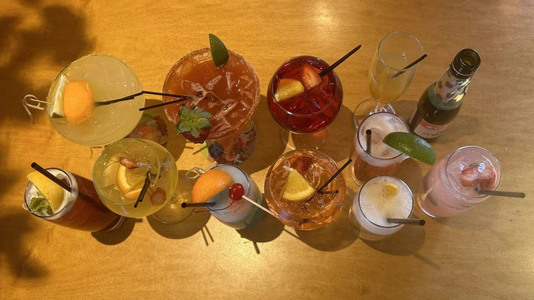 Various cocktails from Olive Garden