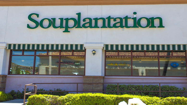 front of Souplantation restaurant in Los Angeles