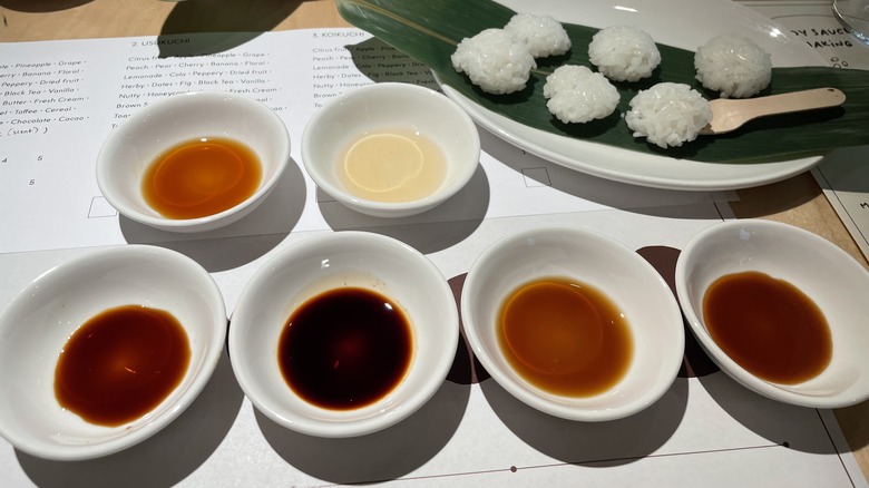 Assorted soy sauce dishes