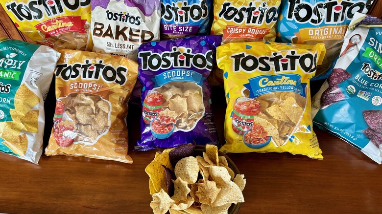 bowl and bags of Tostitos