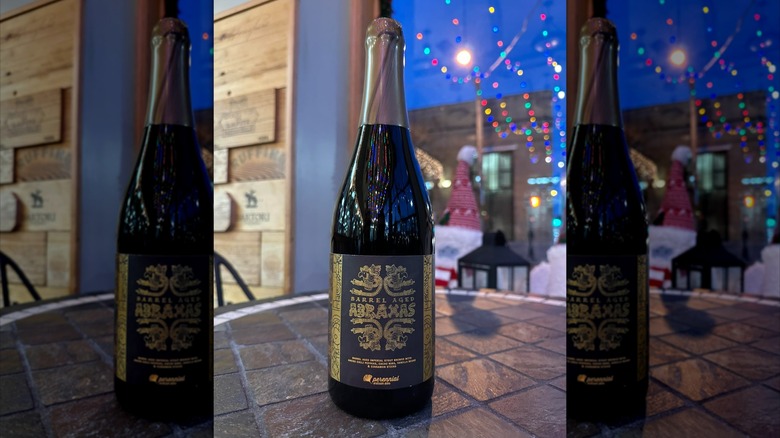 A bottle of Barrel Aged Abraxas