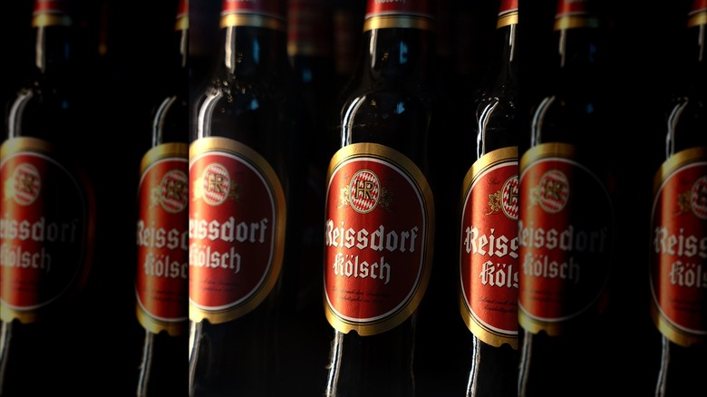 Three bottles of Reissdorf Kölsch