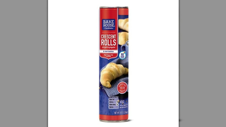 Tube of Aldi's Bake House Crescent Rolls
