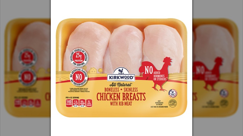 Package of Aldi's Kirkwood Chicken Breasts
