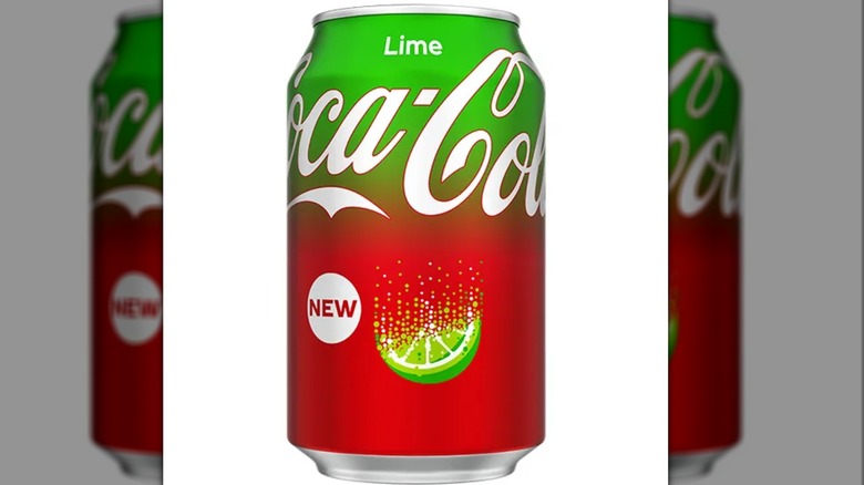 Coca-Cola Lime can on a white background