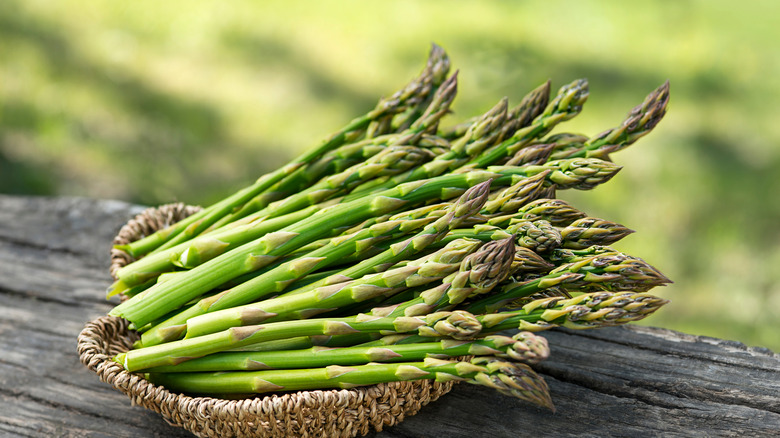 bowl fresh asparagus