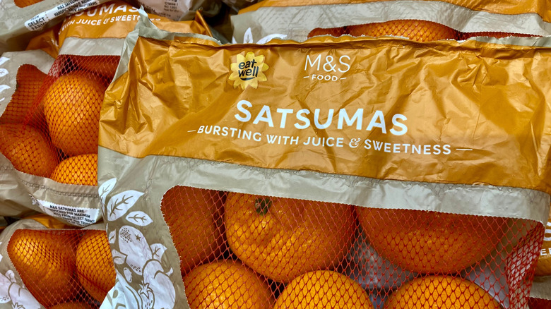 a bag of satsumas from Marks & Spencer in the UK