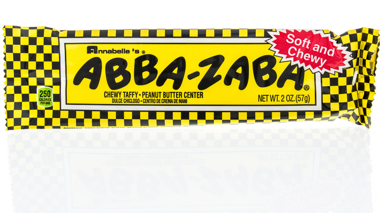 Abba-Zaba candy bar on white background