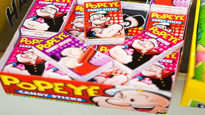 box of popeye candy sticks