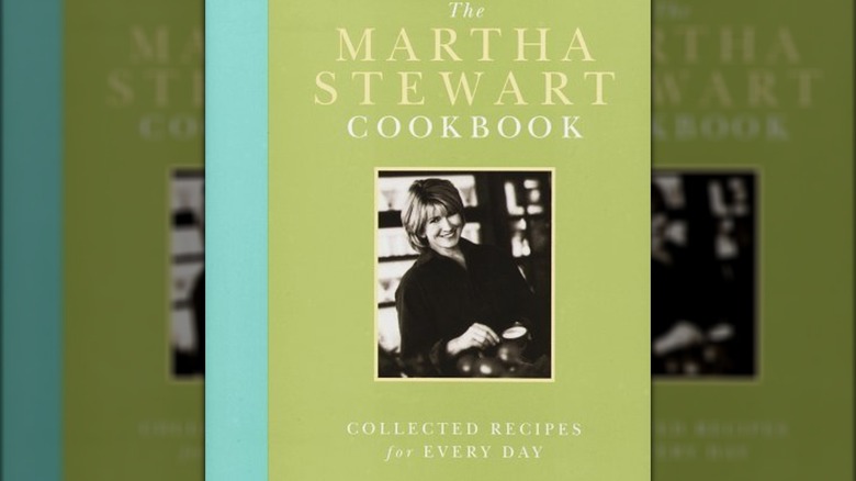 Cover of Stewart's 'Cookbook' featuring a small, black and white image of her.