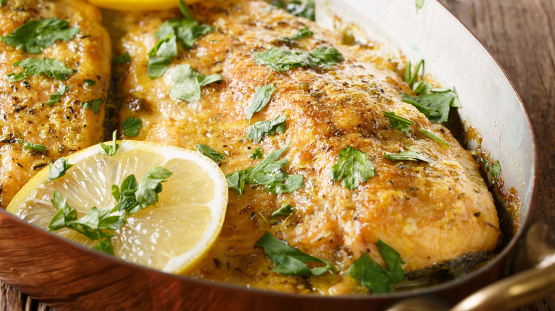 pan-seared trout with lemon and butter