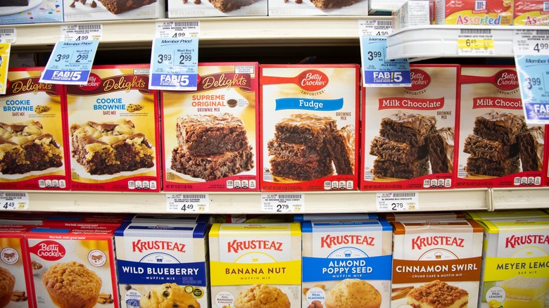 Different boxed brownie mixes