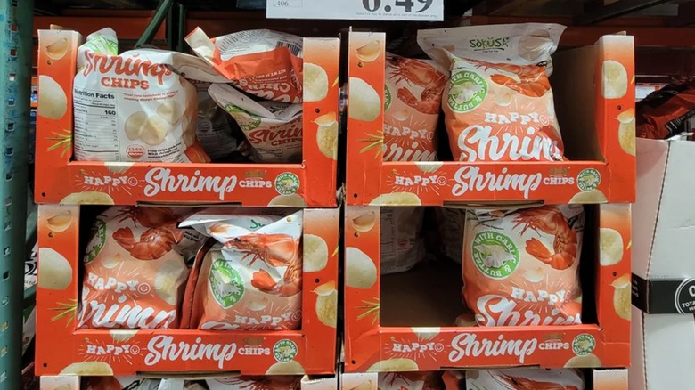 SoKusa Shrimp Chips on Costco shelves