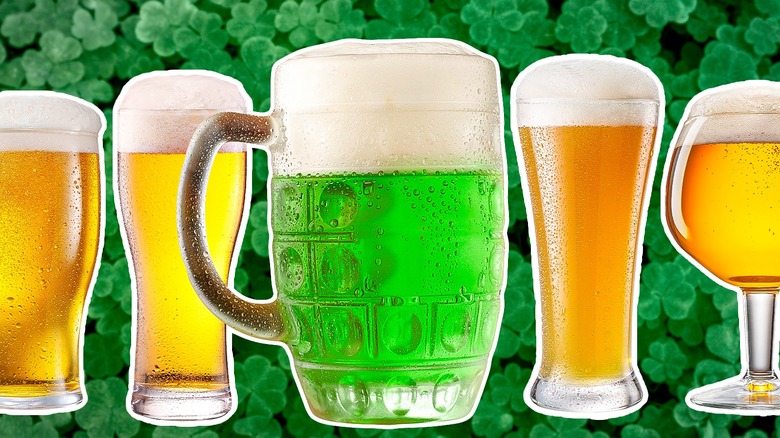beer styles behind green pint