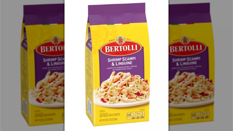 Package of Bertolli Shrimp Scampi & Linguine