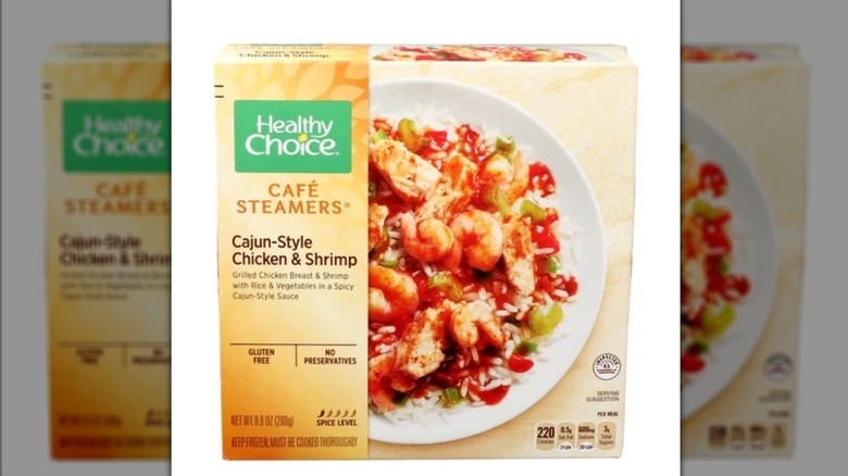 Box of Healthy Choice Cajun-style Chicken & Shrimp Cafe Steamer