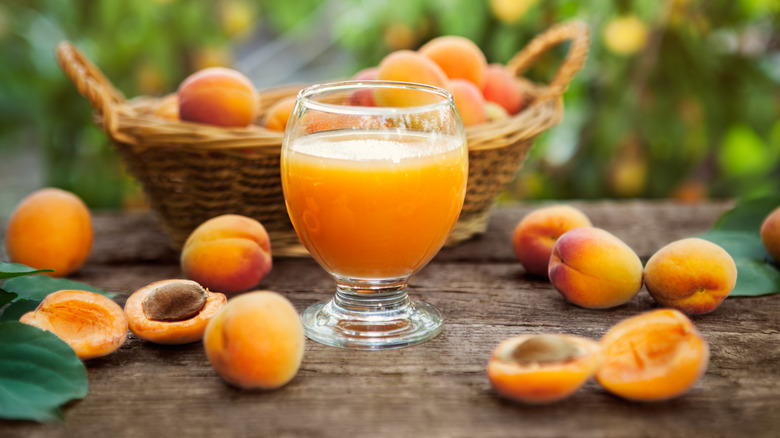 Cup of apricot juice