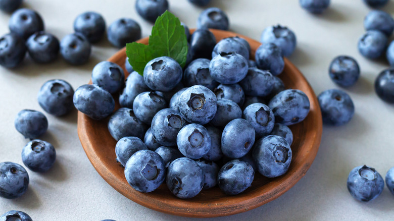 Bowl of blueberries