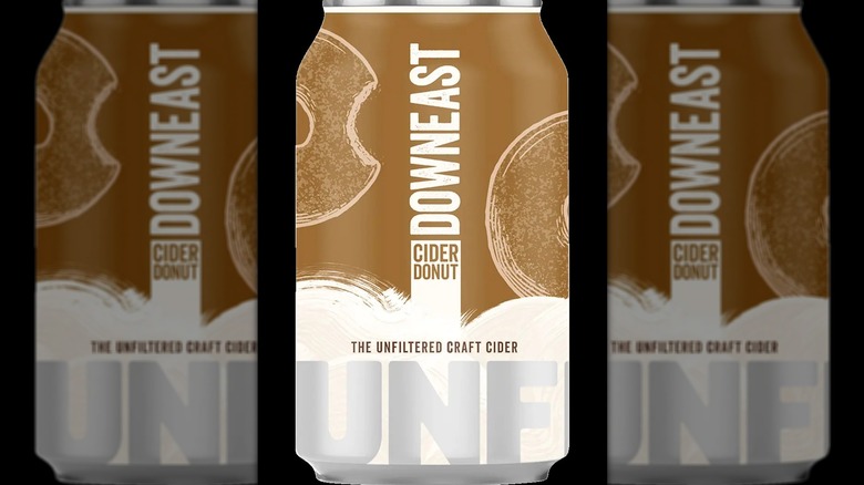Can of Downeast cider donut