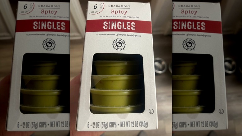 Package of Aldi Park Street Deli spicy guacamole singles