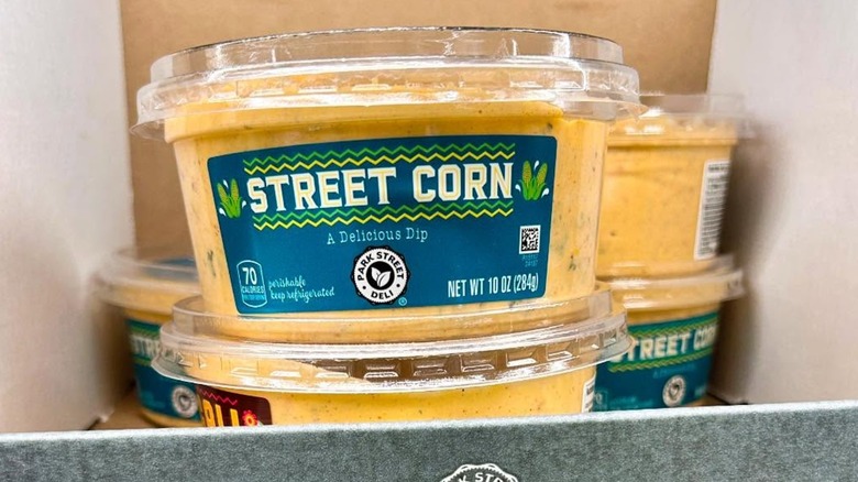 Packages of Park Street Deli street corn dip on the shelf