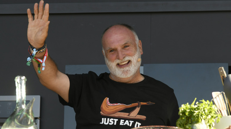 José Andrés at event, smiling and waving