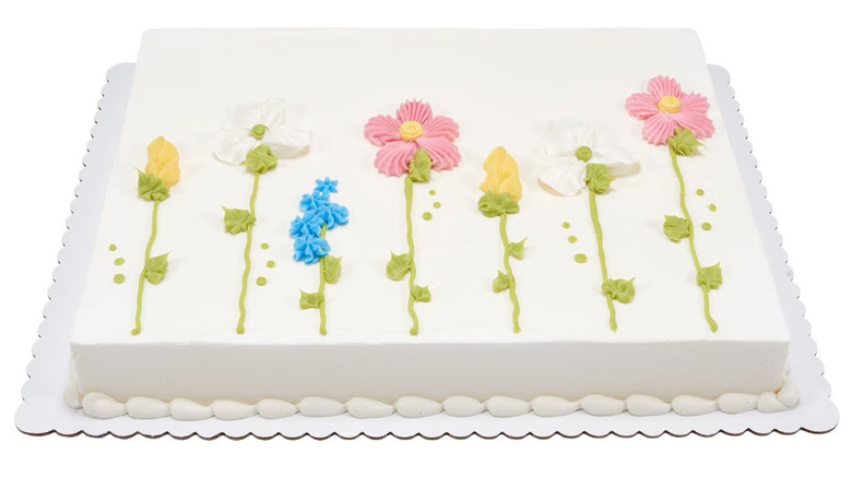 Sam's Club custom cake with flowers