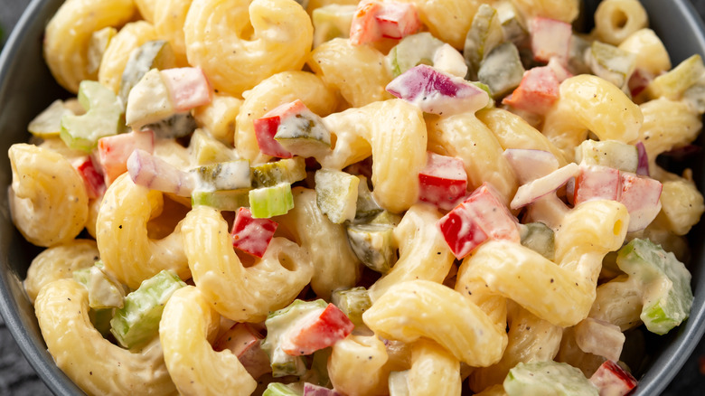 Close-up of macaroni salad