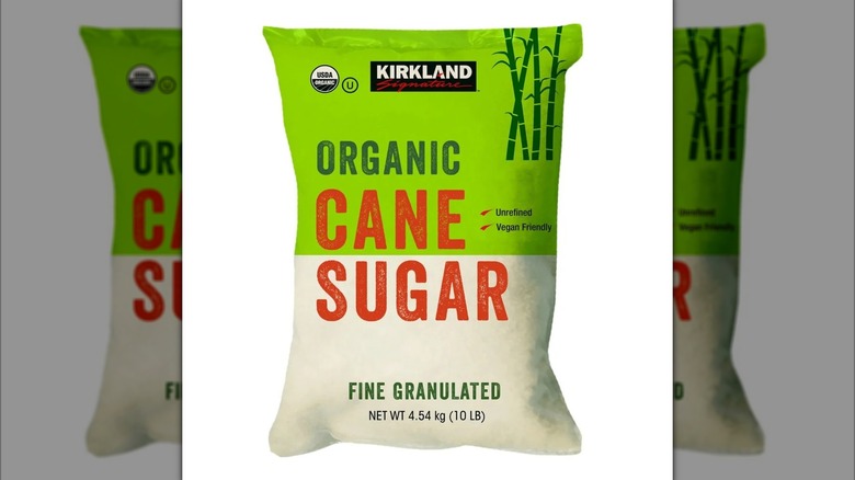 Bag of fine granulated cane sugar